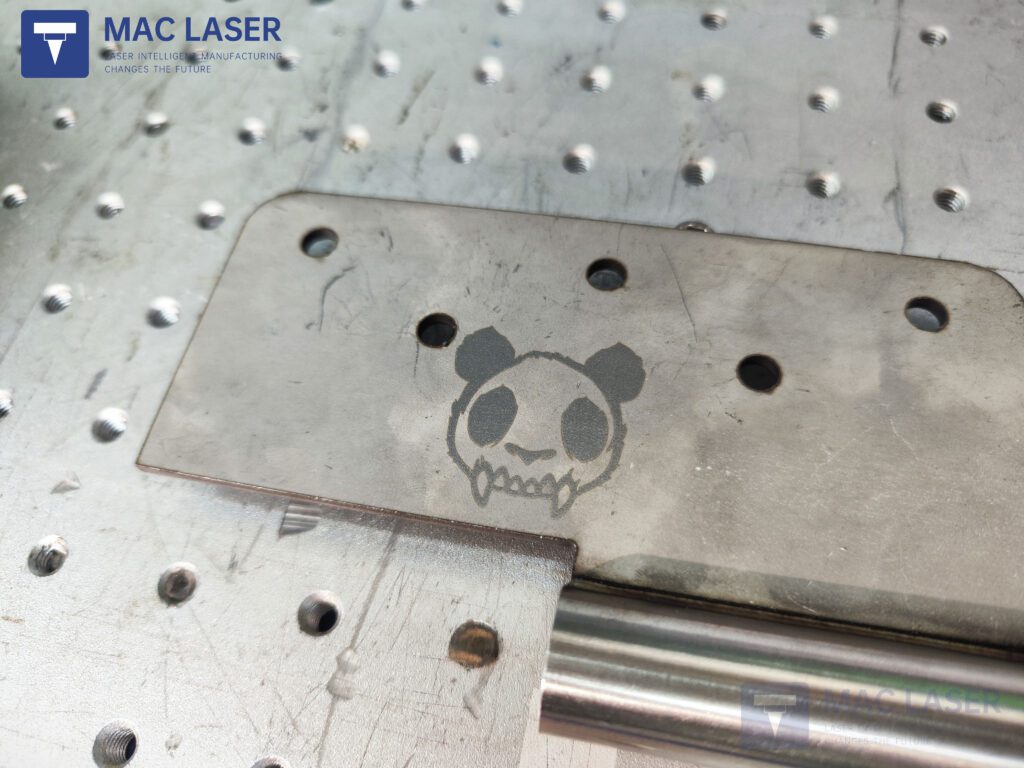 UV laser marking machine marking metal