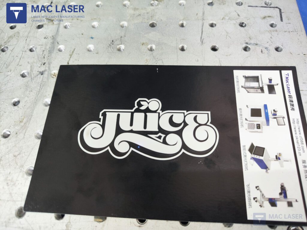 UV laser marking machine marking paperboard