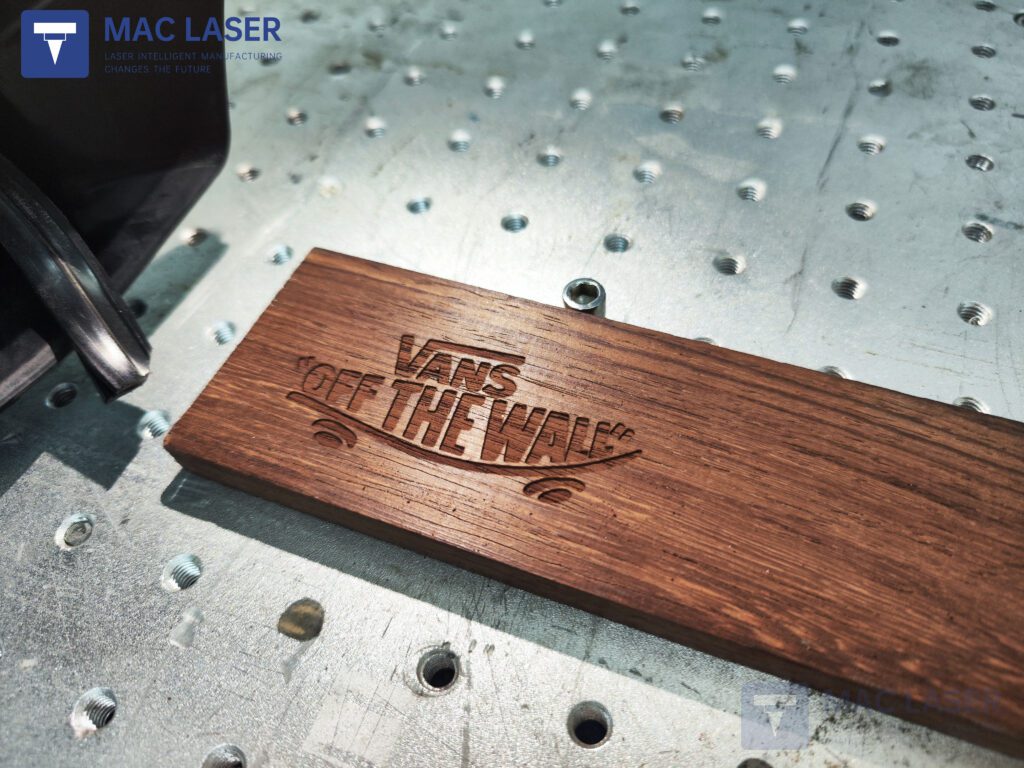 UV laser marking machine marking wood
